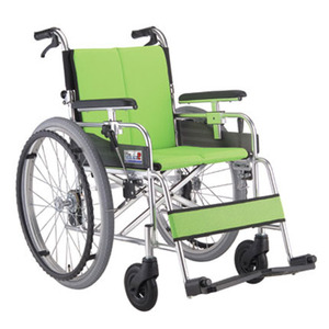 [실내1회사용][장애인보조기기] 미키코리아 미라지2 (22D) 휠체어(14.5kg) / 블랙, 좌폭400, 보호자브레이크, 팔받침높낮이