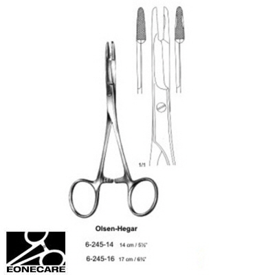 [NS] 올센헤가지침기/가위 6-245-14/16 Olsen Hegar Needle Holder With Suture Scissors