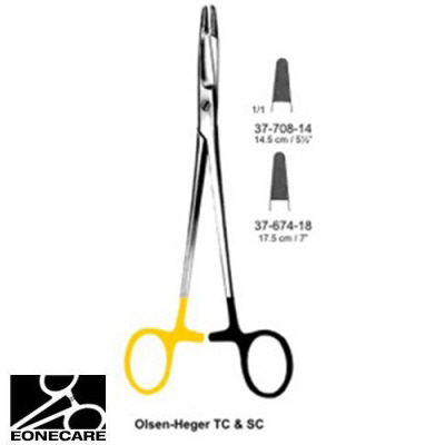 [NS] 올센헤가지침기/가위 37-708-14.37-674-18 Olsen Hegar Needle Holder With Suture Scissors TC &amp; SC
