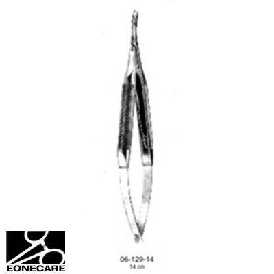 [NS] 스프링안과지침기(라운드핸들) 06-129-14 Troutmann Barraquer Needle Holder Curved