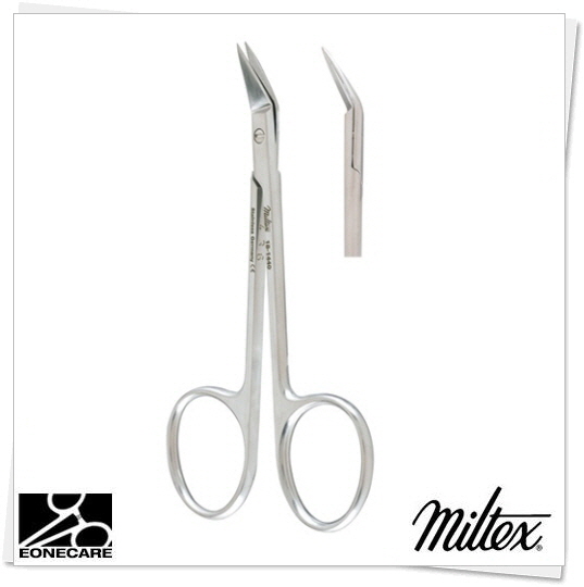 [Miltex]밀텍스 WILMER(CONVERSE) Conjunctival and Utility Scissors #18-1440 4&quot;(10.2cm),flattened thin bladesangled on flat,semi-sharp tips