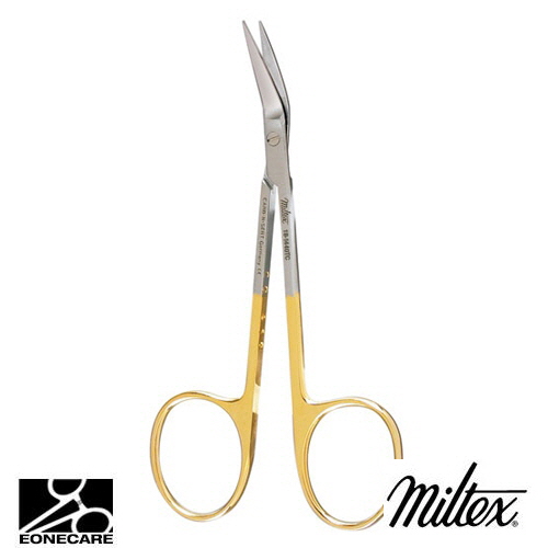 [Miltex]밀텍스 WILMER(CONVERSE) Conjunctival &amp; Utility Scissors,tungsten Cargide #18-1440TC 4-1/2&quot;(11.4cm)angled on flat,long blades,semi-sharp tips