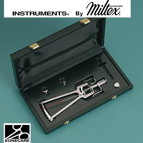[Miltex]밀텍스 SCHIOTZ Tonometer #18-132A same as #18-132,but with ALLEN plunger Retractorincludes 3 weithts,plunger,stainless steel footplate &amp; test block