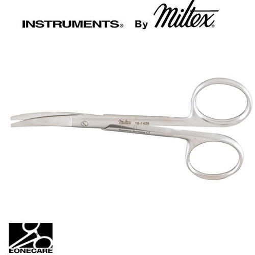 [Miltex]밀텍스 KNAPP Iris Scissors #18-1428 4&quot;(10.2cm),curved,blunt/blunt tipsribbon type,15mm blades,blunt tips