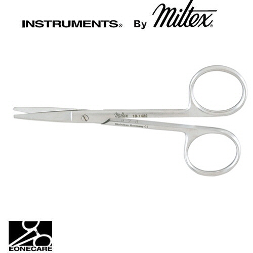 [Miltex]밀텍스 KNAPP Iris Scissors #18-1422 4&quot;(10.2cm),straight,blunt/blunt tipsribbon type,15mm blades,blunt tips