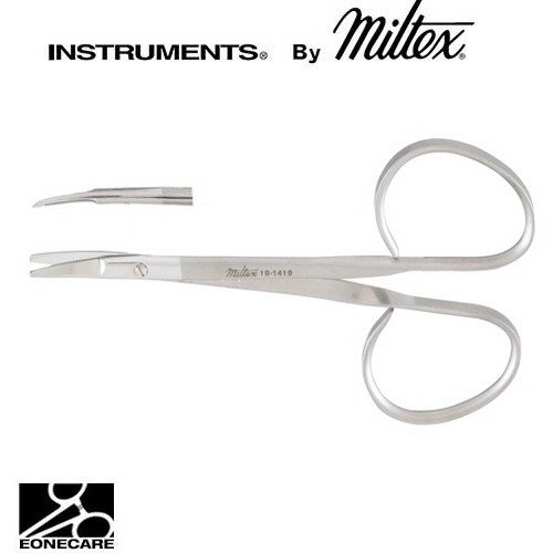 [Miltex]밀텍스 Iris Utility Scissors #18-1419 3-3/4&quot;(9.5cm),curvedribbon type,15mm blades,blunt tips