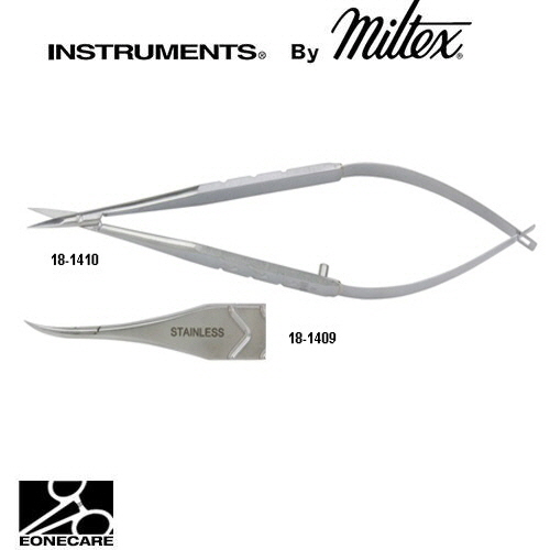 [Miltex]밀텍스 IRIS Scissors #18-1409 4-1/8&quot;(10.5cm),curvedsharp tips,small blades