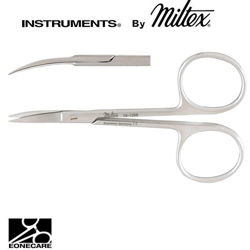 [Miltex] 밀텍스 Iris Scissors 18-1398 3-1/2 (8.9cm),curveddelicate,with 20mm blades,sharp tips