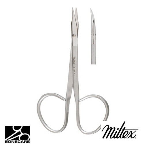 [Miltex]밀텍스 EYE SUTURE Scissors #18-1653 4&quot;(10.2cm),slightly curvedribbon type,sharp tips