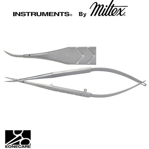[Miltex]밀텍스 VANNAS Scissors #18-1638 4-1/4&quot;(10.8cm),curvedsharp tips,extra thin 10mm long rounded blades