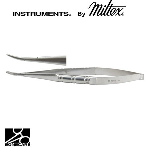 [Miltex]밀텍스 BARRAQUER Needle Holder #18-1856 5-1/2&quot;(14cm),with lockcurved,standard smooth jaws