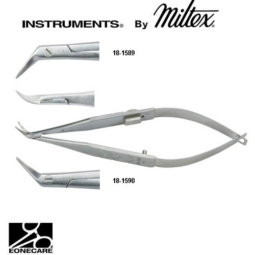 [Miltex]밀텍스 TROUTMAN-KATZIN Corneal Transplant Scissors #18-1589 4&quot;(10.2cm),leftstrong curve,small blades,with lock