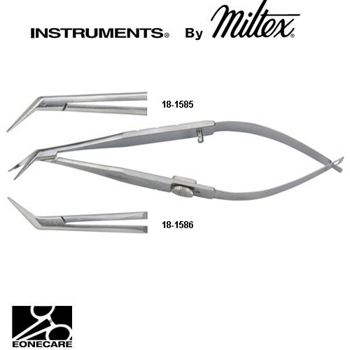 [Miltex]밀텍스 TROUTMAN-CASTROVIEJO Corneoscleral Scissors #18-1586 4-1/4&quot;(10.8cm),rightmedium blades,curved,with lock