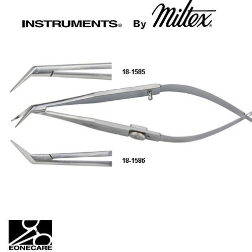 [Miltex]밀텍스 TROUTMAN-CASTROVIEJO Corneoscleral Scissors #18-1585 4-1/4&quot;(10.8cm),leftmedium blades,curved,with lock