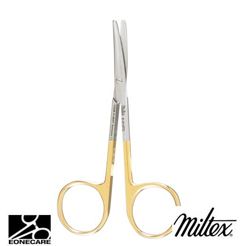 [Miltex]밀텍스 STRABISMUS Scissors,Tungsten Carbide #5-314TC 4-1/2&quot;(11.4cm),curvedrounded blades,blunt tips