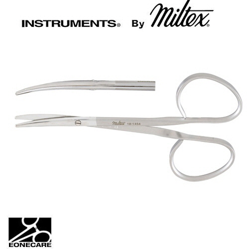 [Miltex]밀텍스 STRABISMUS Scissors #18-1454 4-1/4&quot;(10.8cm),curvedribbon type,rounded blades,blunt tips