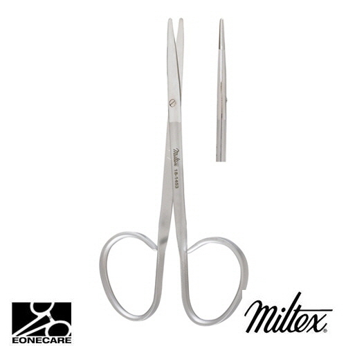 [Miltex]밀텍스 STRABISMUS Scissors #18-1453 4-1/4&quot;(10.8cm),straightribbon type,rounded blades,blunt tips